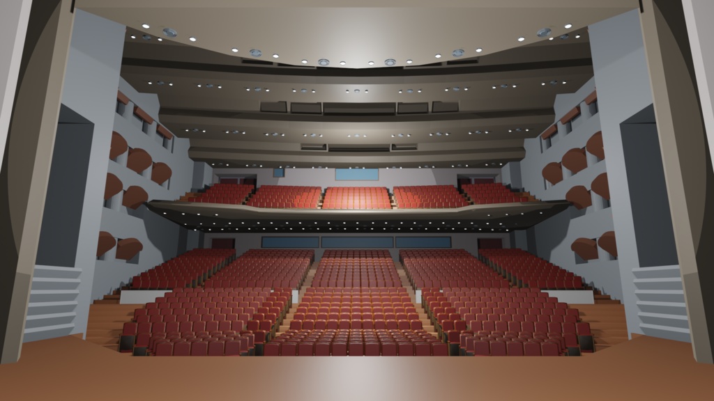 コンサートホール3Dモデル【客席数1200】