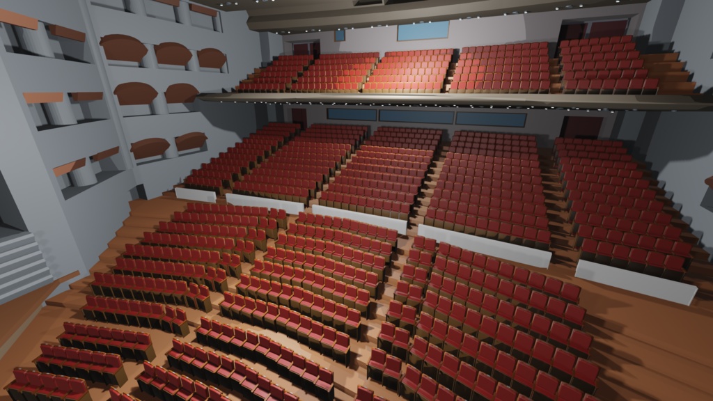 コンサートホール3Dモデル【客席数1200】