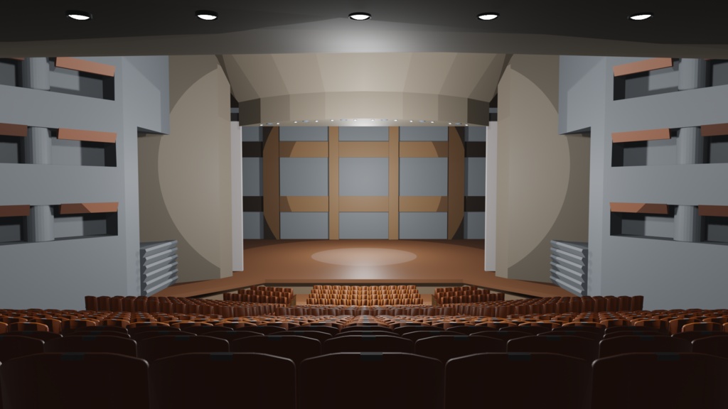 コンサートホール3Dモデル【客席数1200】