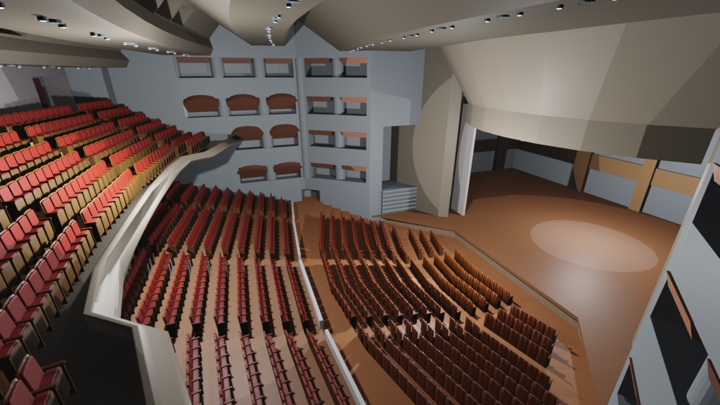 コンサートホール3Dモデル【客席数1200】