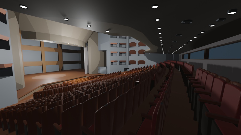 コンサートホール3Dモデル【客席数1200】