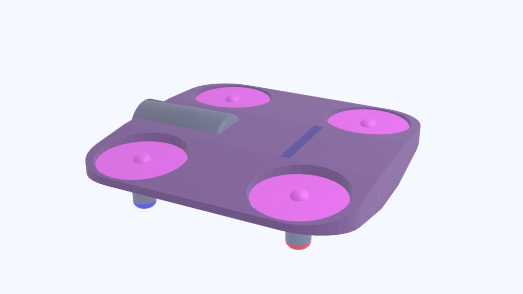 【無料】ドローン3Dモデル(大型レンズ装備ドローン)