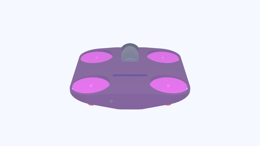 【無料】ドローン3Dモデル(大型レンズ装備ドローン)