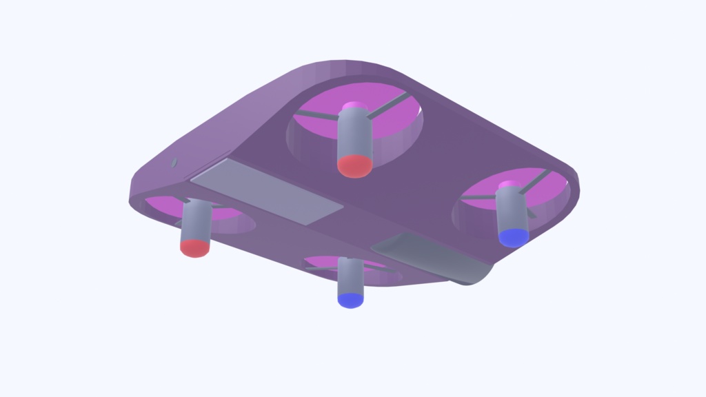 【無料】ドローン3Dモデル(大型レンズ装備ドローン)