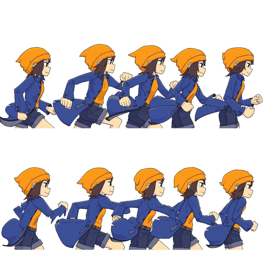 【無料】MV利用OK!走りアニメーション素材(正面・横アングル、背景画像)