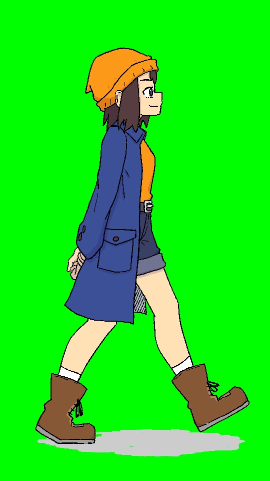 【無料】MV利用OK!歩きアニメーション素材(横アングル)