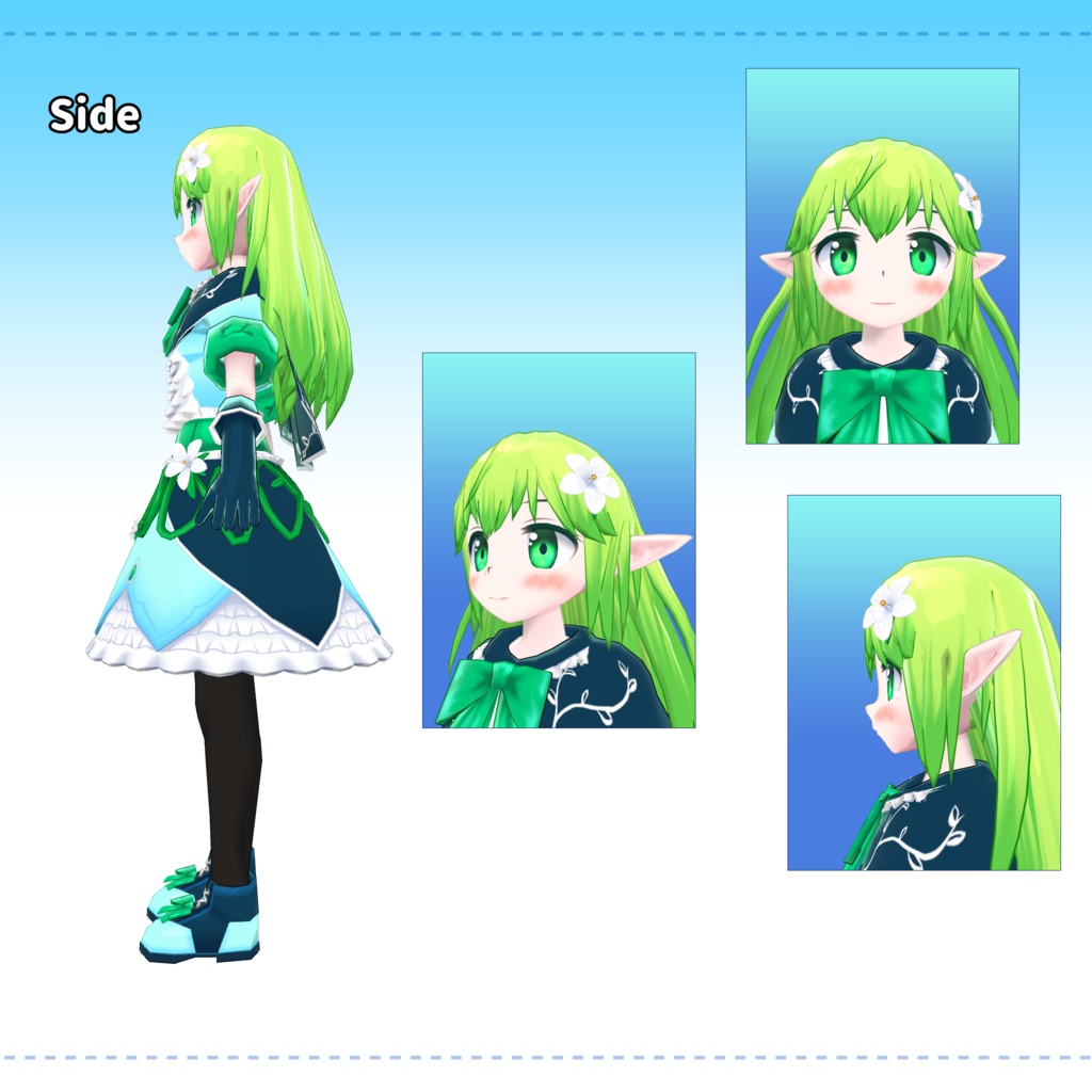 【オリジナル3Dモデル】エルフっ娘の『ミント』