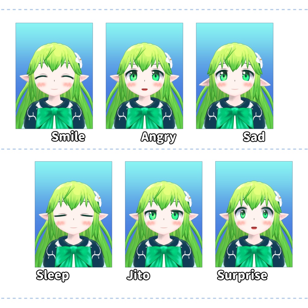 【オリジナル3Dモデル】エルフっ娘の『ミント』