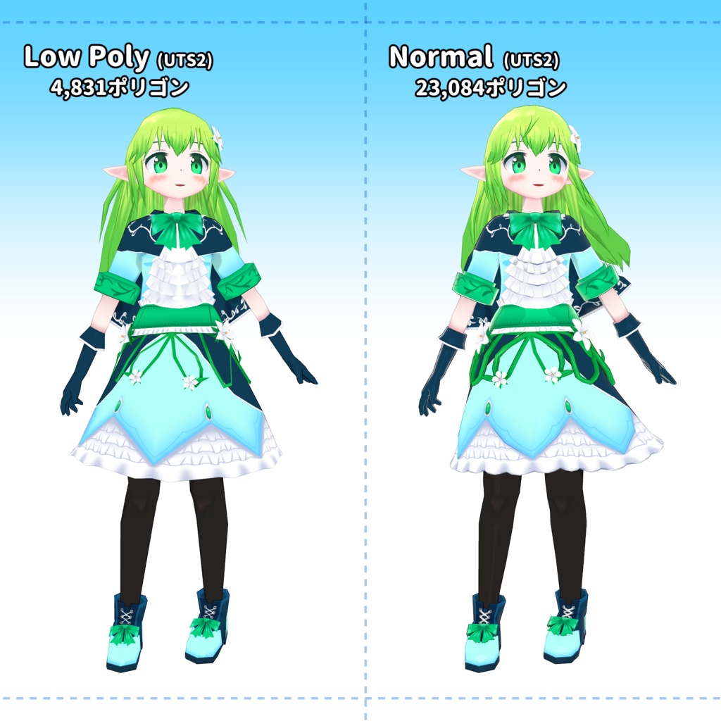 【オリジナル3Dモデル】エルフっ娘の『ミント』