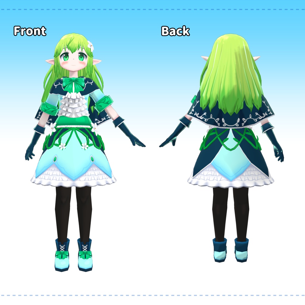 【オリジナル3Dモデル】エルフっ娘の『ミント』