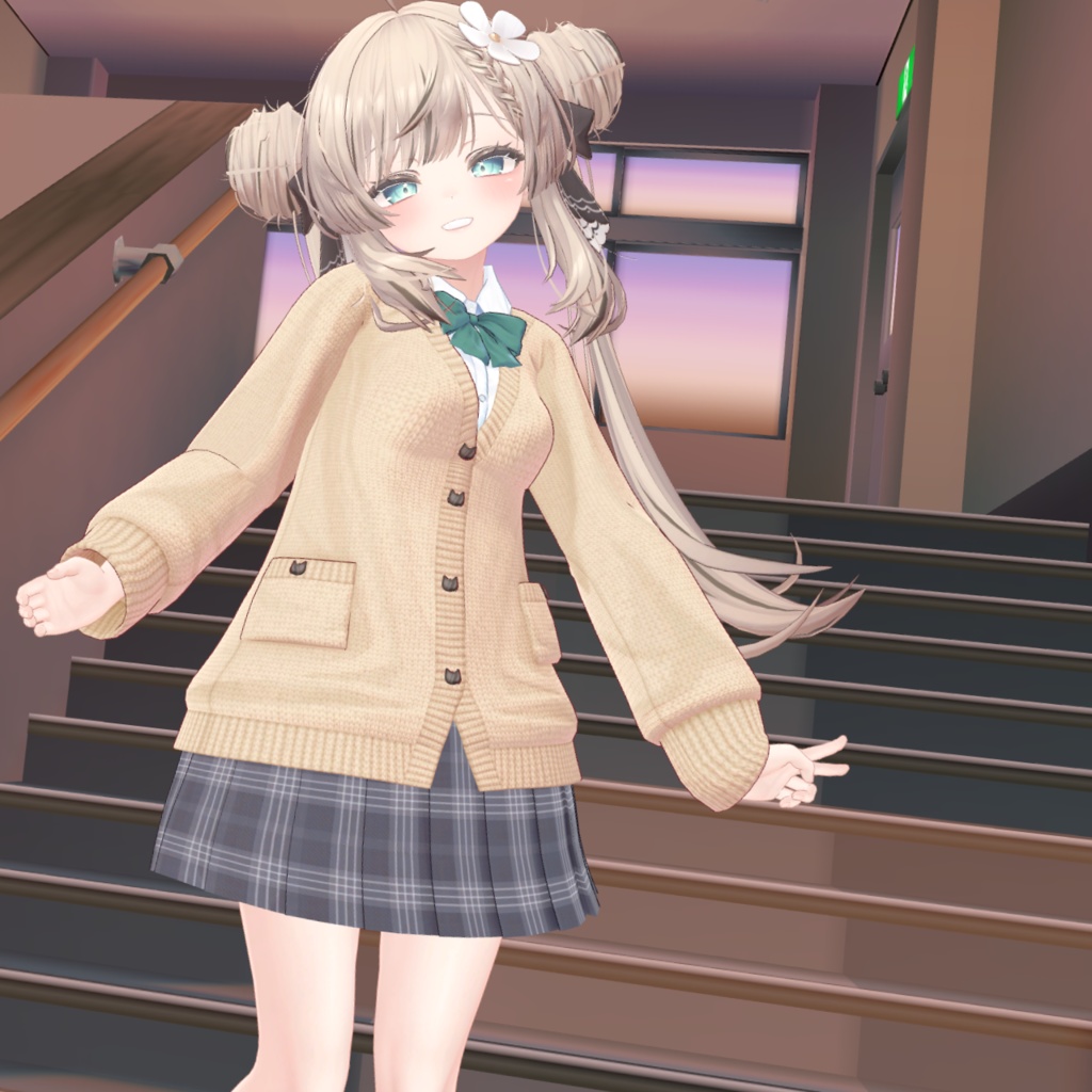 【ライム/シフォン/マヌカ用】もちねこスクールカーディガン