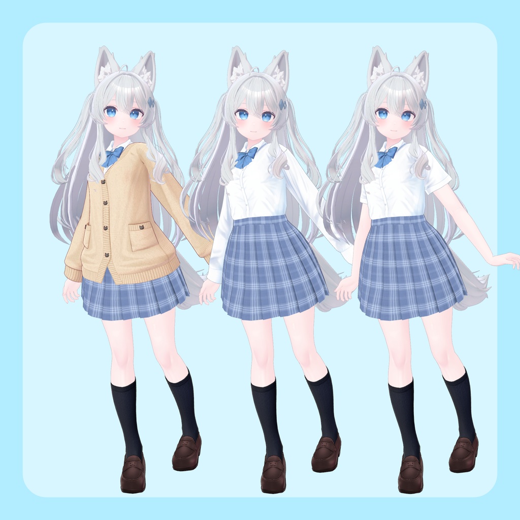 【ライム/シフォン/マヌカ用】もちねこスクールカーディガン