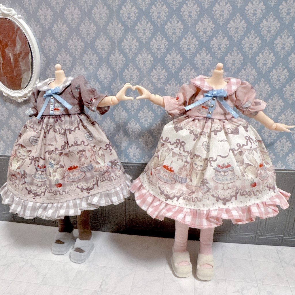 猫とミルクチョコレートワンピース