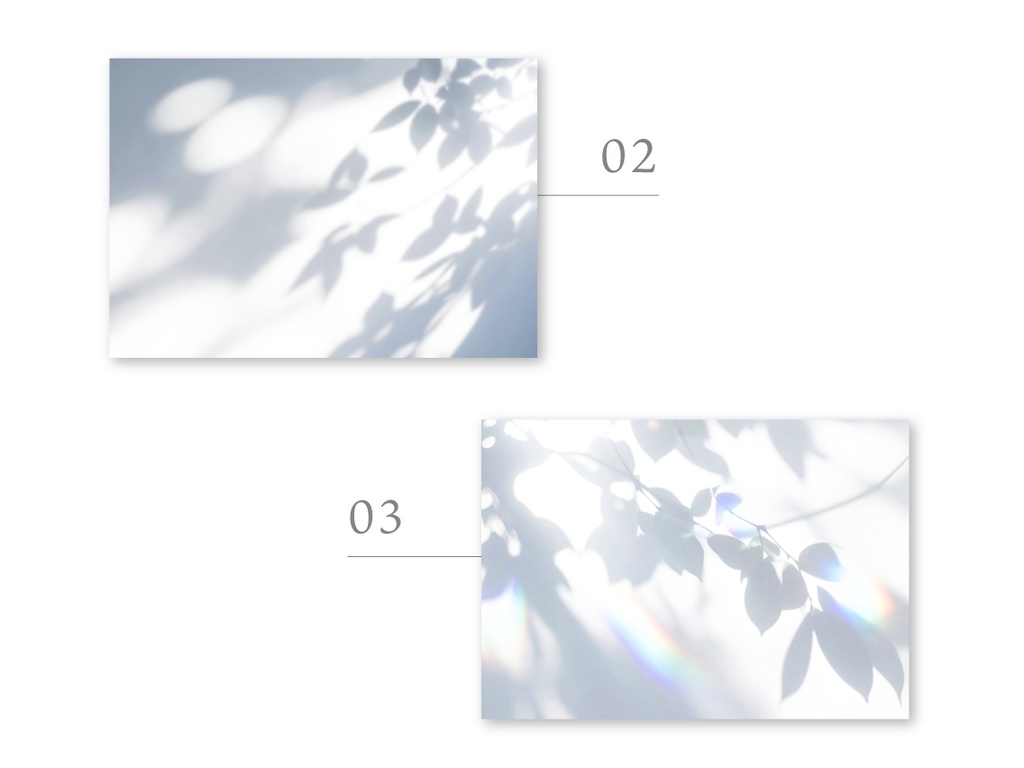 【高解像度】儚げ木漏れ日の素材5種セット(PNG/PSD)