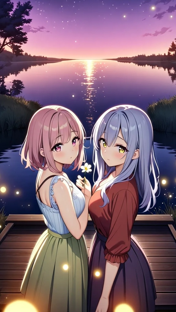 二つの心の自然 - 花の世界のユリ