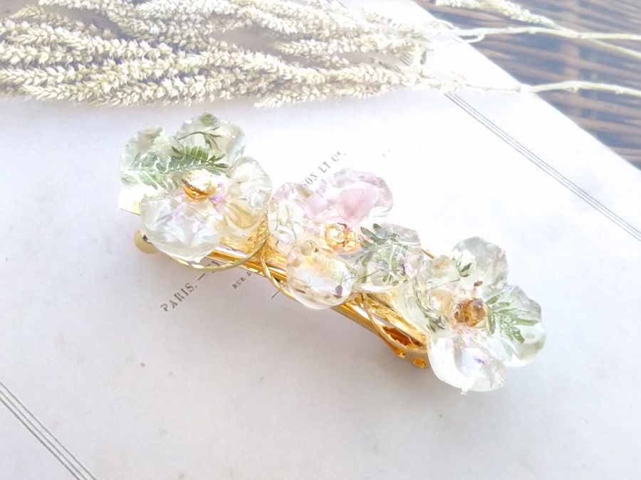 【刀剣乱舞】鶴丸国永イメージ　バレッタ（誉桜）