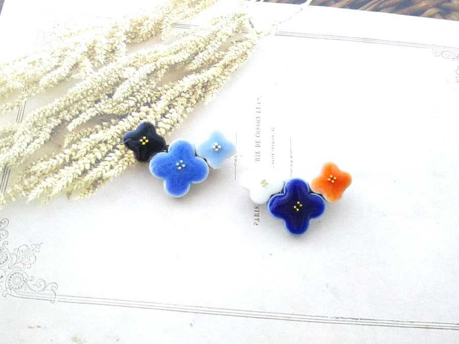 【刀剣乱舞】山姥切国広・山姥切長義イメージ　三連花ブローチ