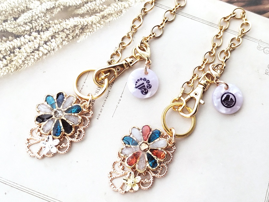 【刀剣乱舞】伯仲コンビ　ステンドグラス風バッグチャーム