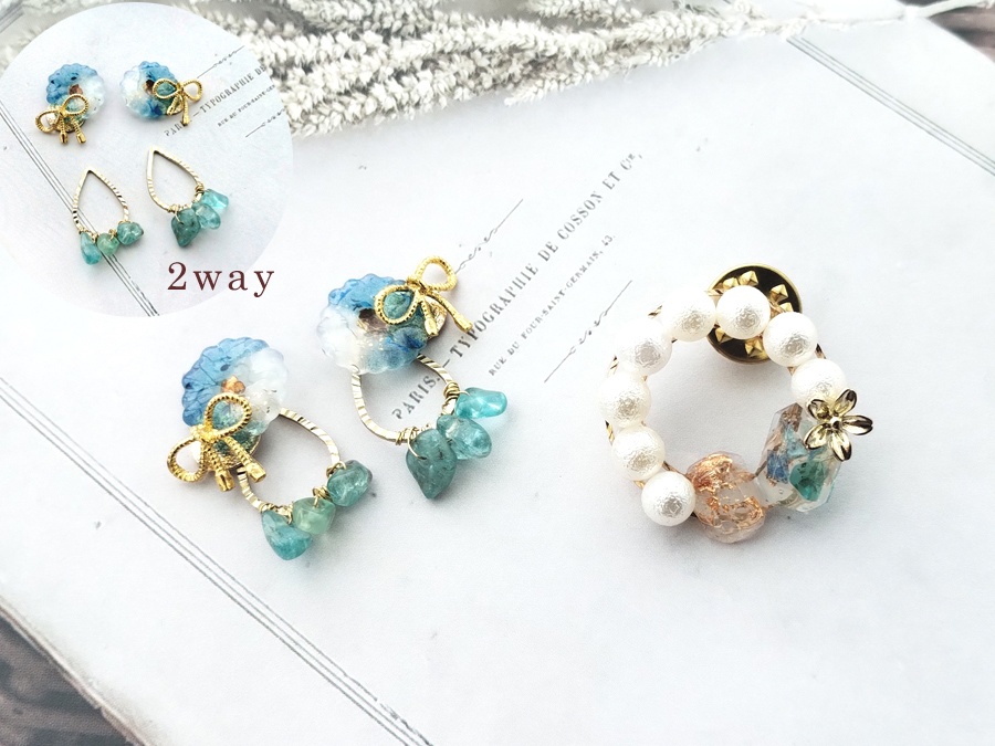 【刀剣乱舞】山姥切国広イメージ　ブローチ・ピアス　イヤリング