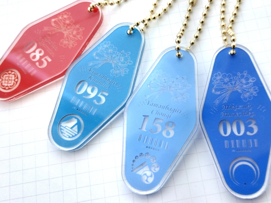 【刀剣乱舞】受注販売 モーテルキー風アクリルキーホルダー【予約〆10/15】