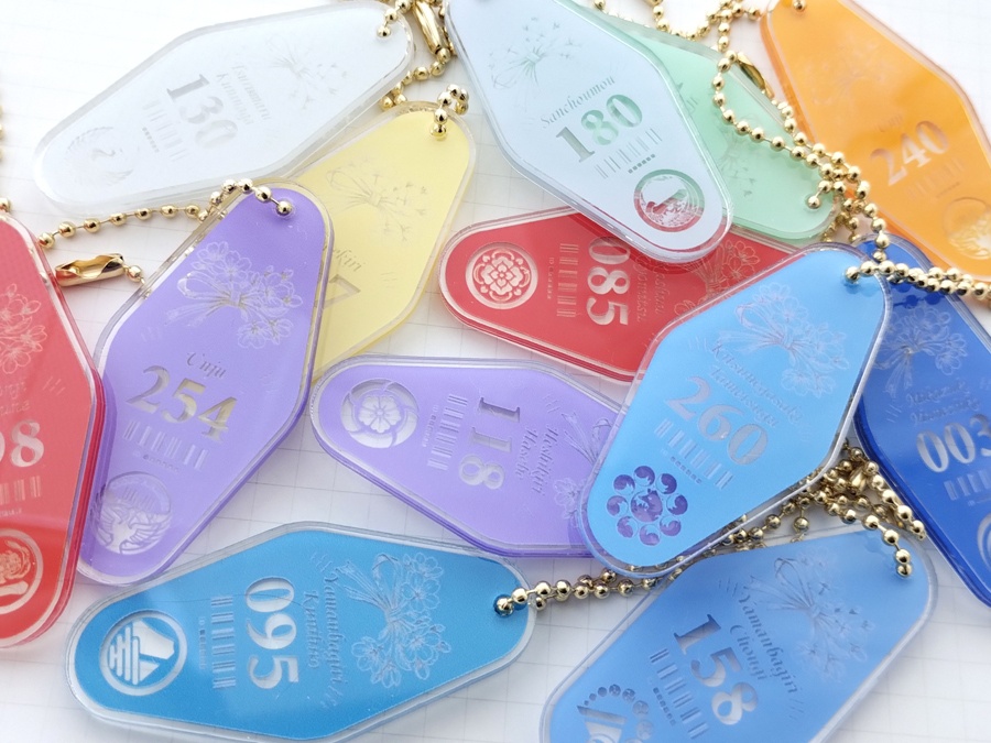 【刀剣乱舞】受注販売 モーテルキー風アクリルキーホルダー【予約〆10/15】