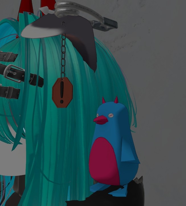 VRChat用「青いペンギンマスコット付き」あおいぺんぎんを支援する
