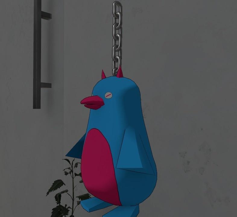 VRChat用「青いペンギンマスコット付き」あおいぺんぎんを支援する