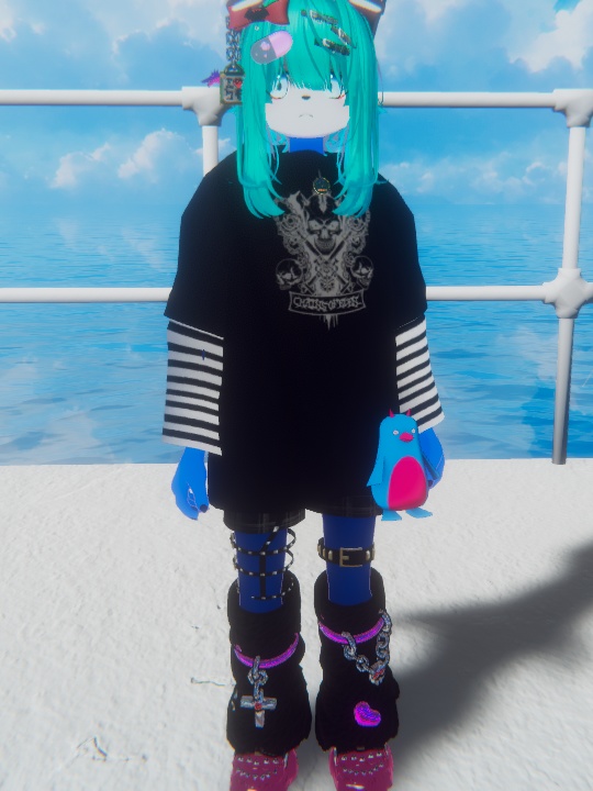 「VRChat想定」病みデコニーソックス【人間型骨格アバター汎用】MA/liltoon対応