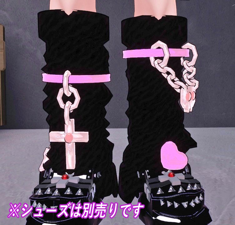 「VRChat想定」病みデコニーソックス【人間型骨格アバター汎用】MA/liltoon対応