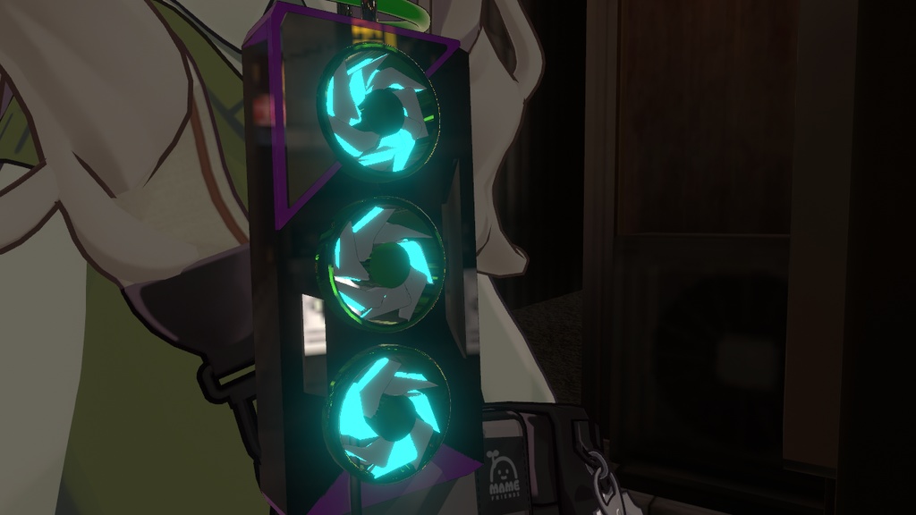 VRChatまめふれんず対応【光が回転!】RTXゲーミンググラボ風アクセサリー MA/liltoon対応