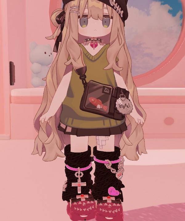 VRChat用「まめふれんず対応」(他アバターもOK)★ゴツ病みチョーカー★ MA/liltoon対応