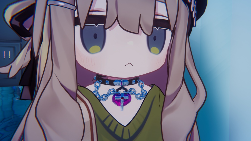 VRChat用「まめふれんず対応」(他アバターもOK)★ゴツ病みチョーカー★ MA/liltoon対応