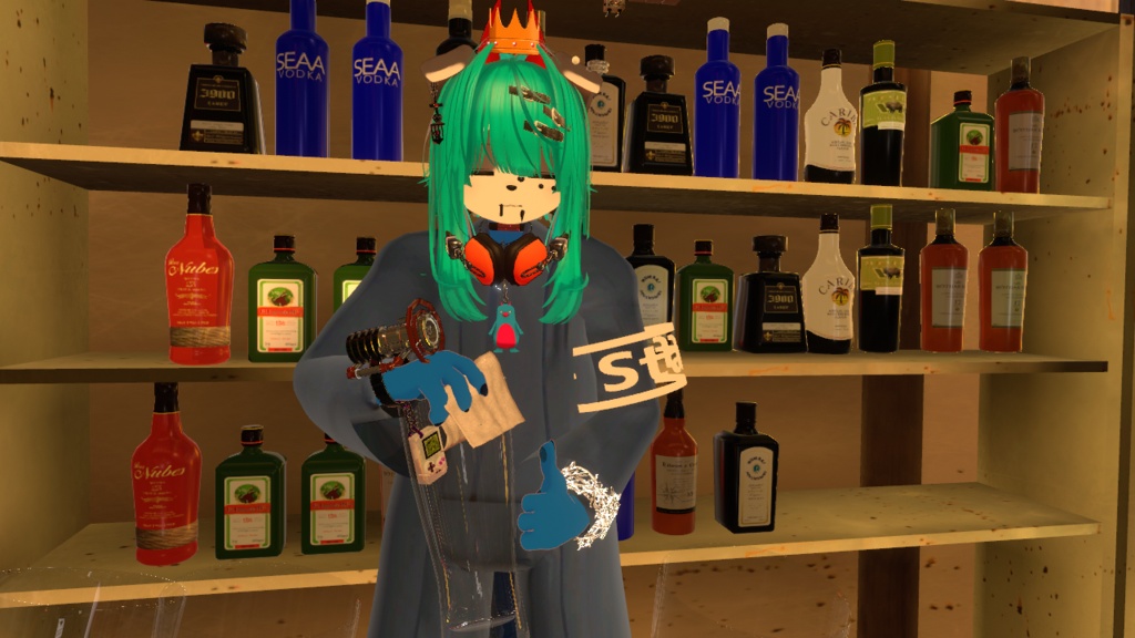【-free-無料】VRChat用「バーテンダーや喫茶店員のグラス拭く布」MA/liltoon対応