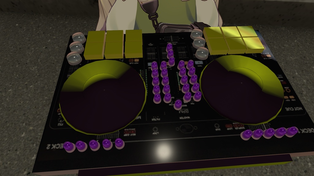 VRChat用「発光点滅、ワールド固定、浮遊ギミック搭載musicDJBOOTH」MA/liltoon対応