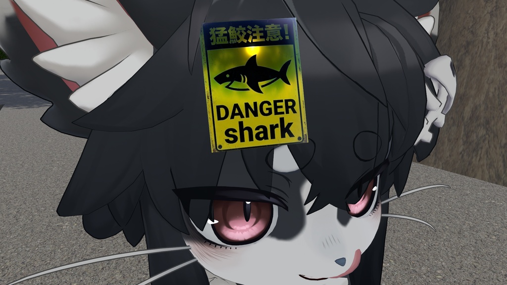 VRchat用「鮫注意!缶バッジ(シャロ、ルルネ、シャミ)」MA/liltoon対応
