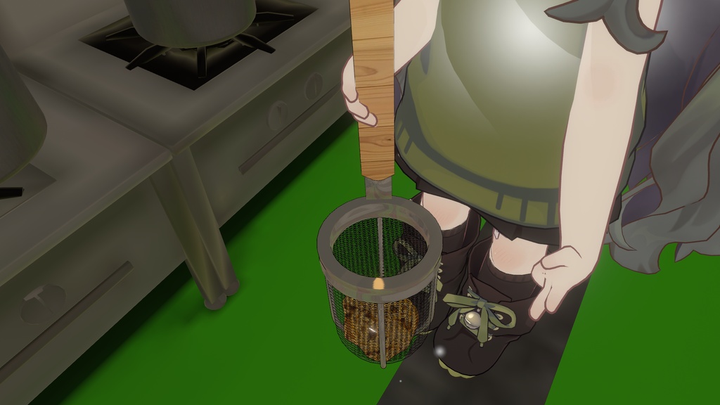 VRChat用「アチアチ!湯切りショットギミック」MA/liltoon対応