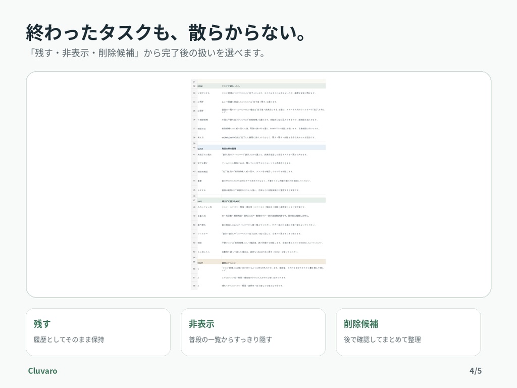 WORKFLOW FOCUS|期限・優先度がひと目でわかる Excelタスク管理テンプレート