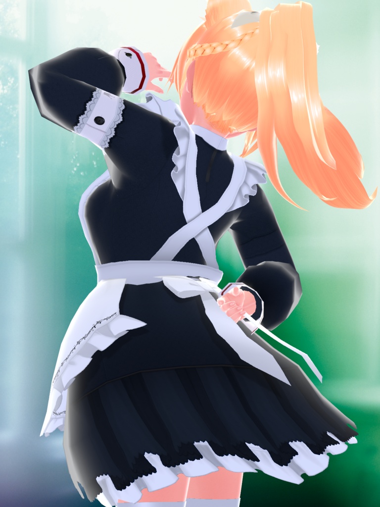 VRoid用 メイドドレスセット おまけ付き