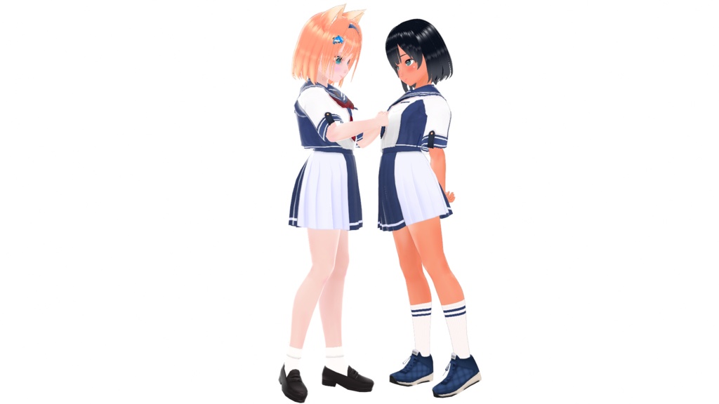 VRoid用「王冠学園セーラー服(夏・冬)」「王冠学園体操服(ブルマ)2色」