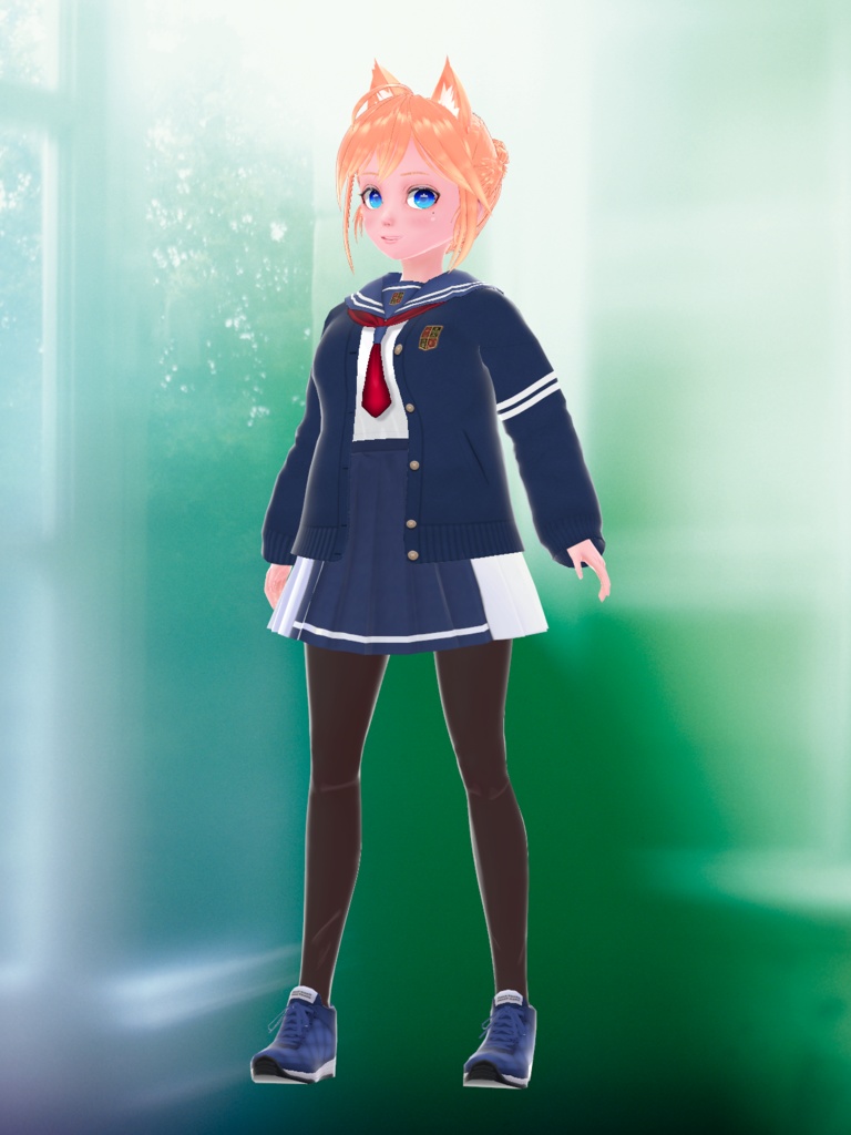 VRoid用「王冠学園セーラー服(夏・冬)」「王冠学園体操服(ブルマ)2色」