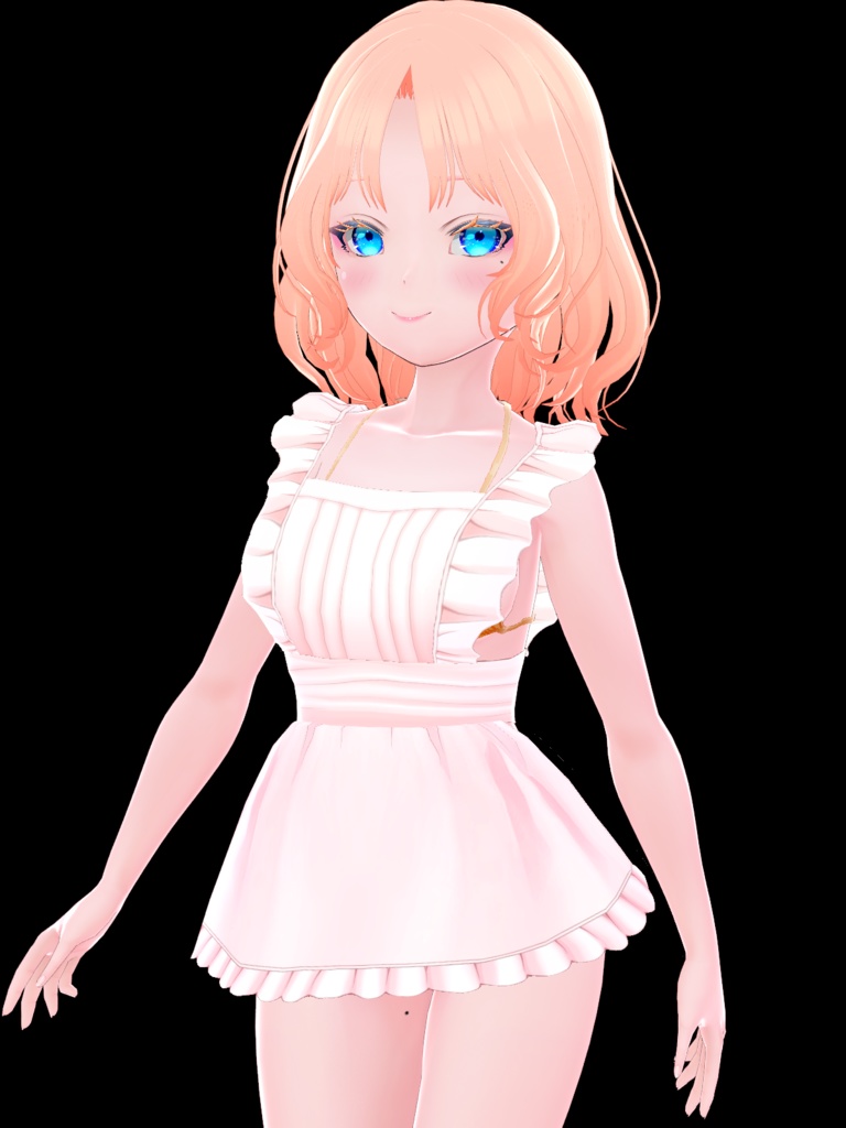 VRoid用 「フリルエプロンVer1.0」単品