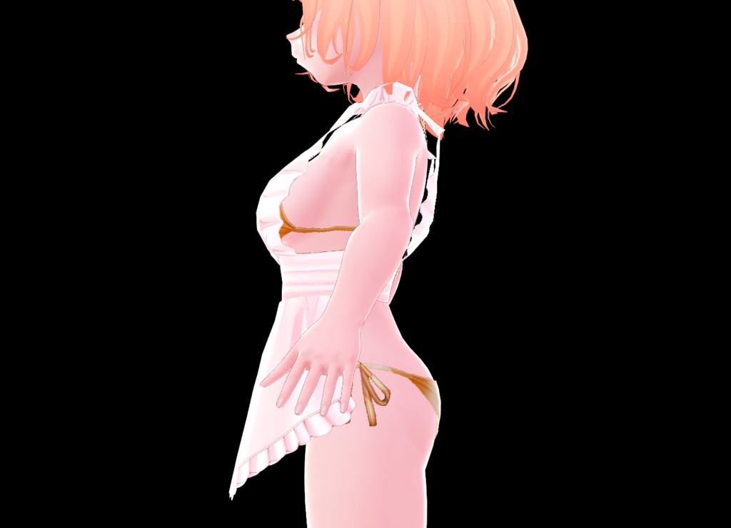 VRoid用 「フリルエプロンVer1.0」単品