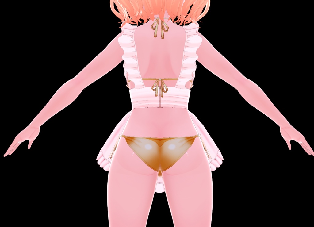 VRoid用 「フリルエプロンVer1.0」単品