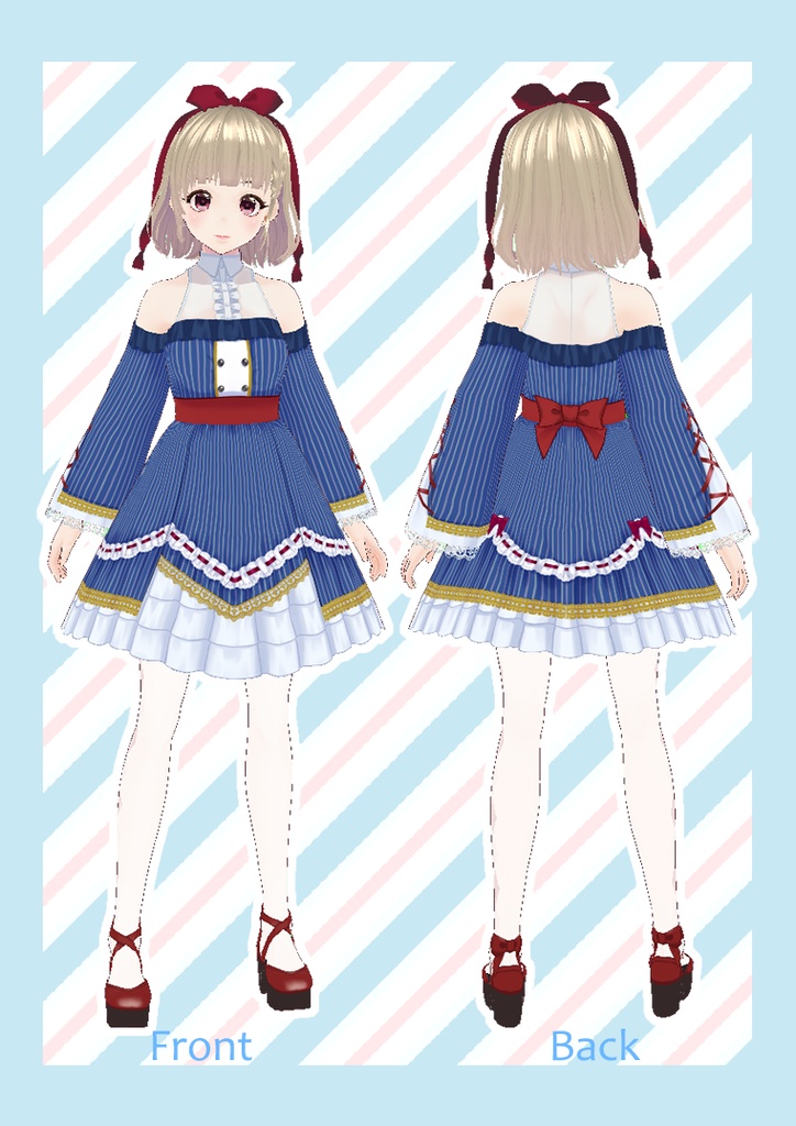 【#VRoidアバター】3Dモデル トルテ(仮)