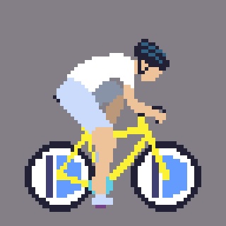 [Aseprite] ロードバイクのドット絵