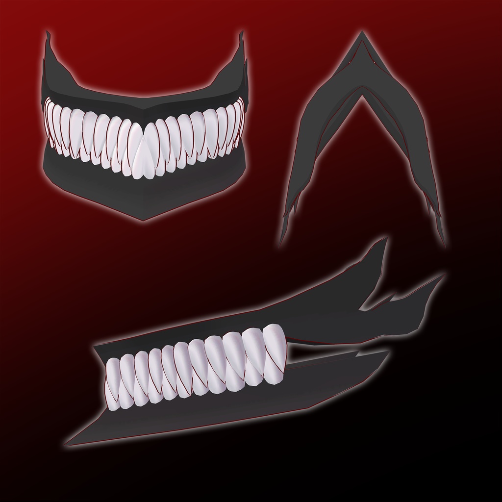 【3Dモデル】ギザ歯マスク・オカルトハウンド