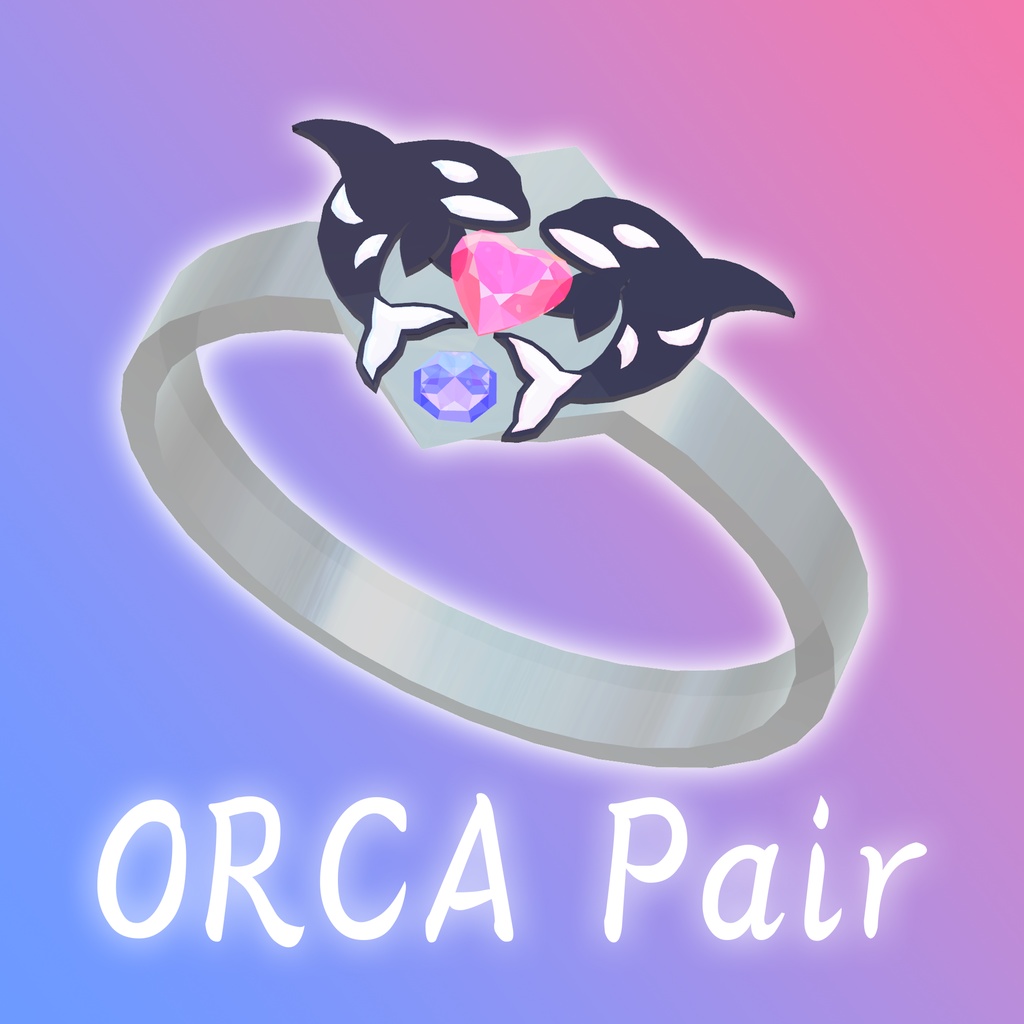 【3Dモデル】シャチリング・ORCA Pair