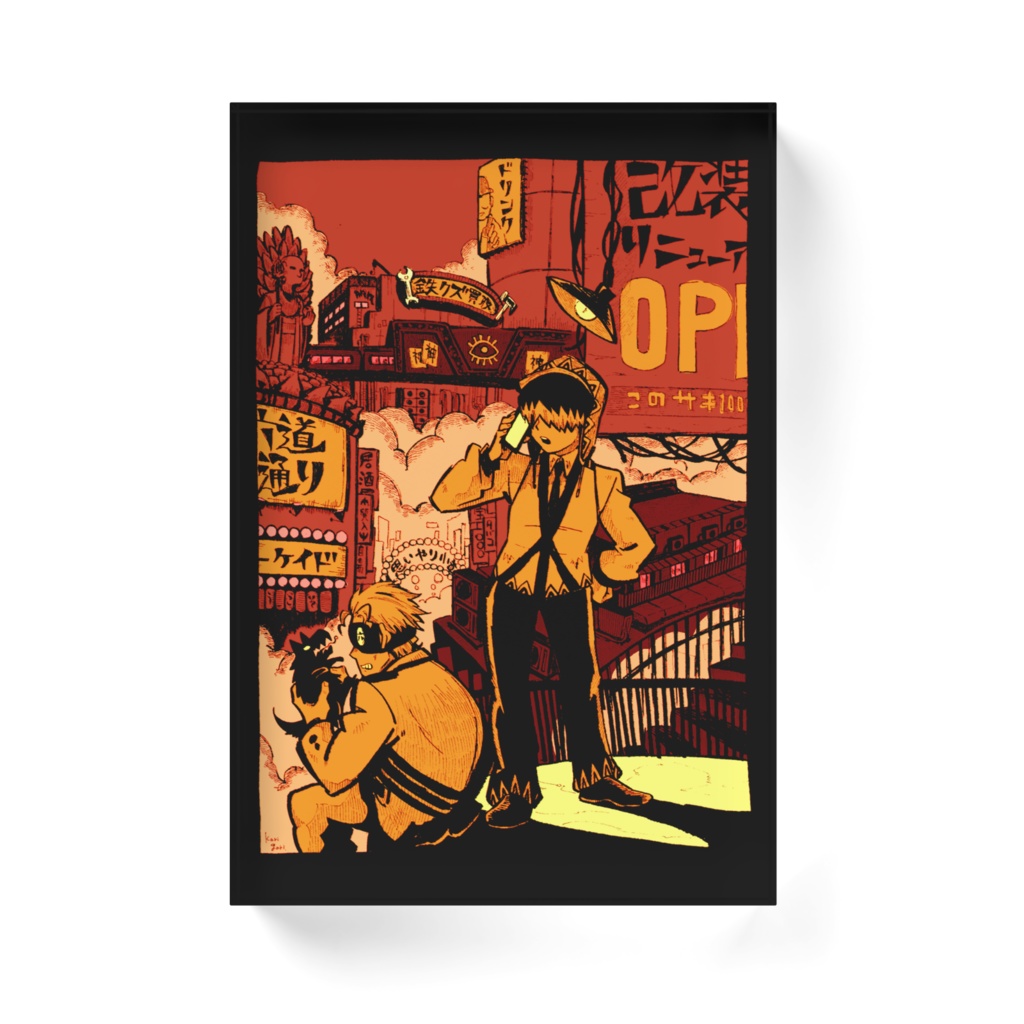 アクリルブロック/ロッポウ&サンタ