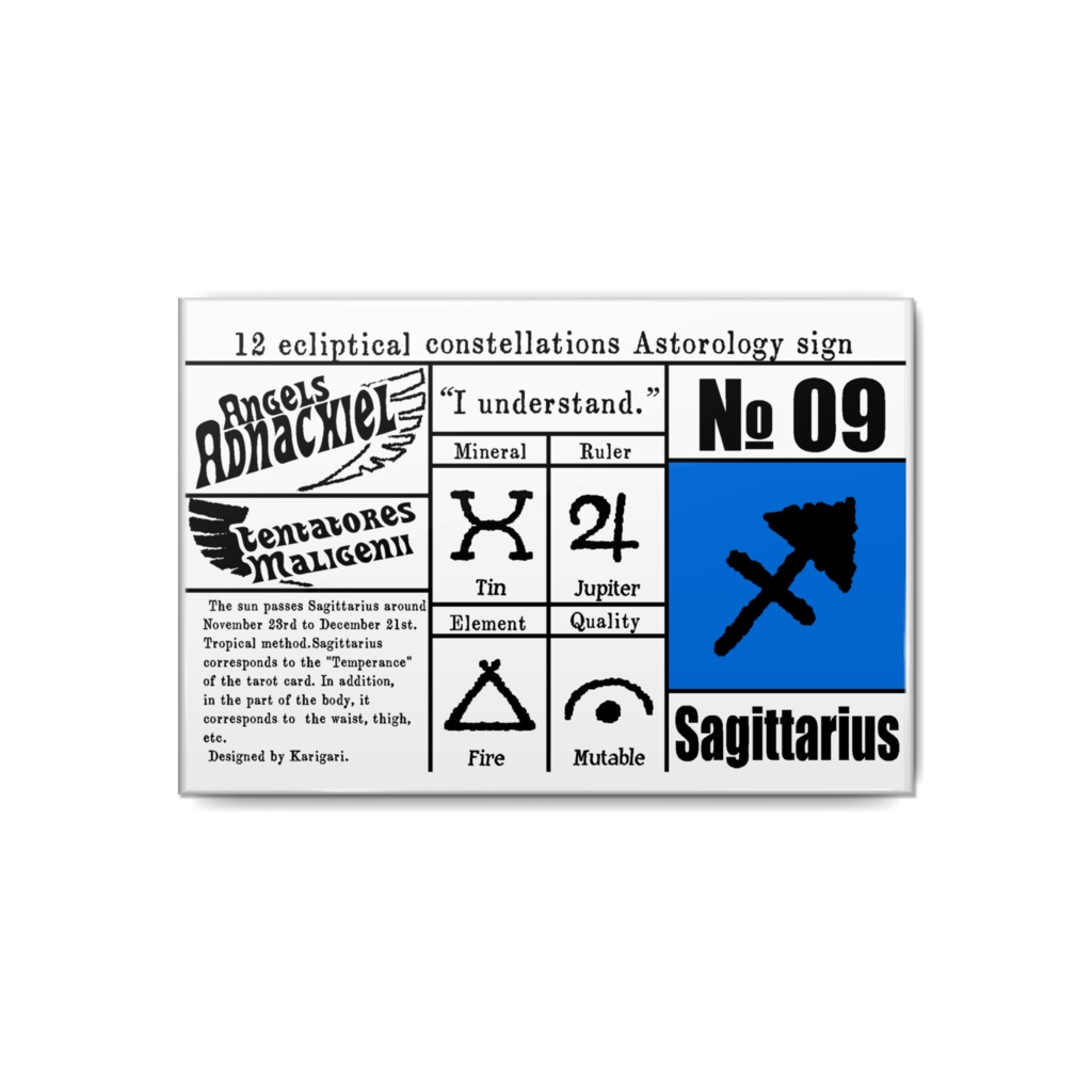 【自家発送】12星座スクエア缶バッジ