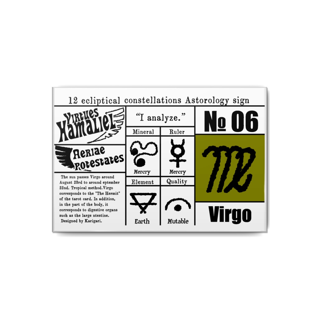 【自家発送】12星座スクエア缶バッジ